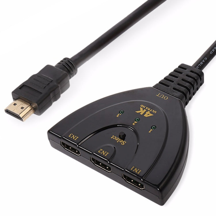Adattatore per interruttore pigtail HDTV 4K x 2K con ingresso HDMI 3 in 1 Splitter HDMI, 1 in 3 Adattatore per interruttore pigtail HDTV 4K x 2K con ingresso HDMI 3 in 1 Splitter HDMI, 1 in 3